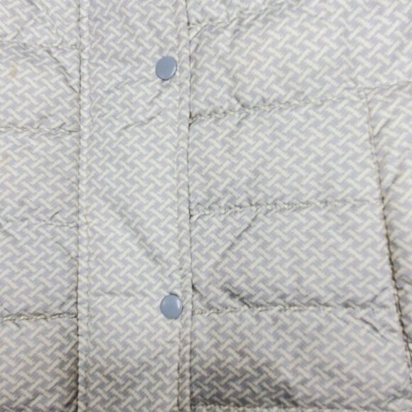 Gap Womens Medium White Gray Puffer Vest Polyester Zip Up Sleeveless Jacket - Picture 7 of 7